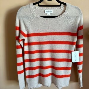 Velvet by Graham & Spencer Stripe Cashmere Sweater